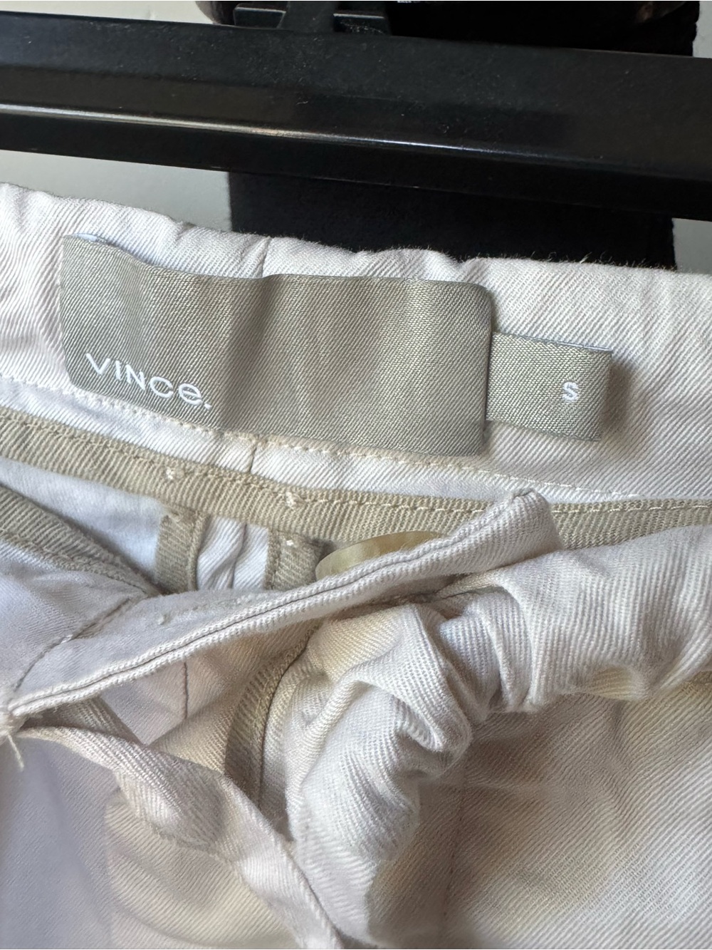 Vince Light Beige Drawstring Chino Pants small - Picture 4 of 6